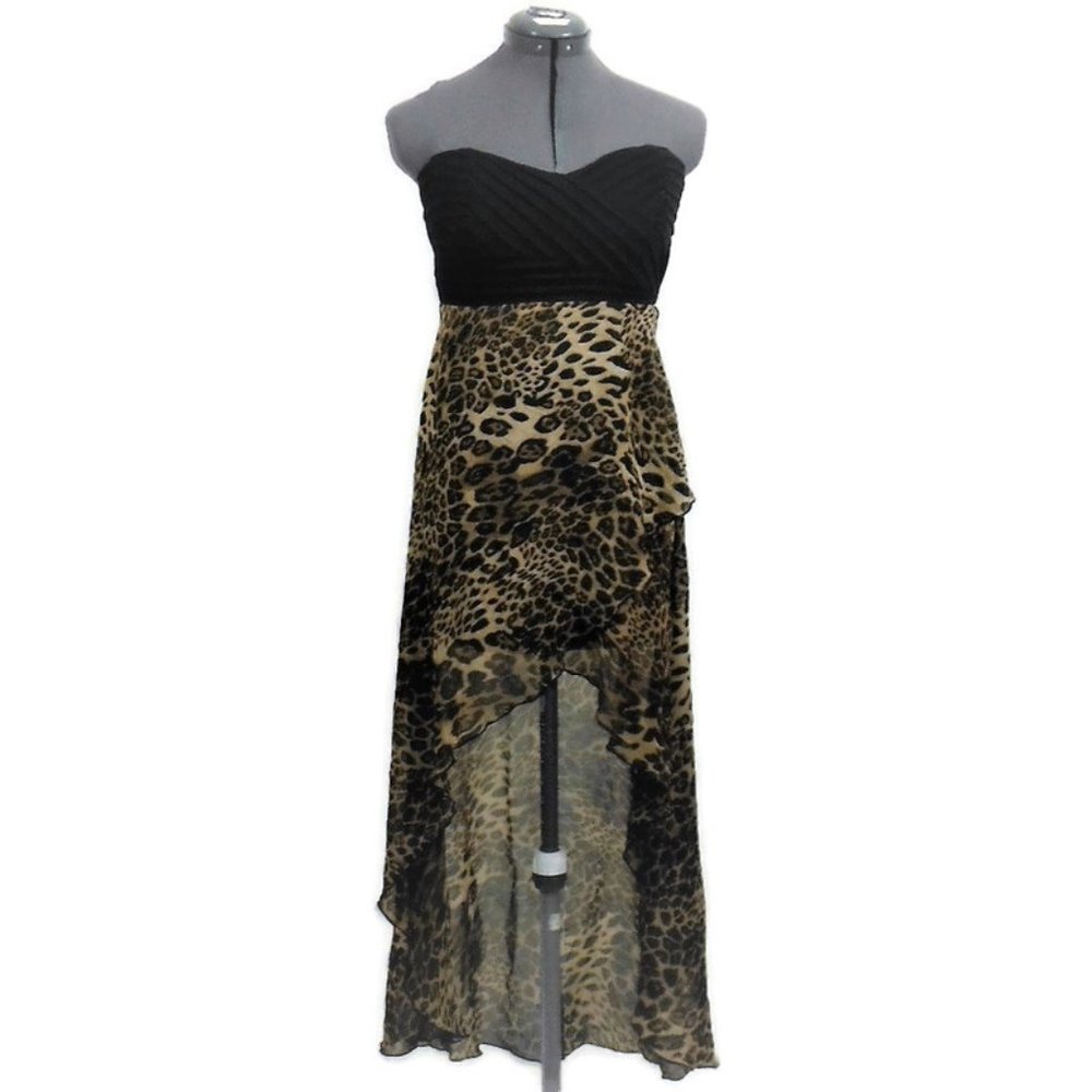 Love Culture Sexy Leopard Print High Low Dress - S - Picture 1 of 8